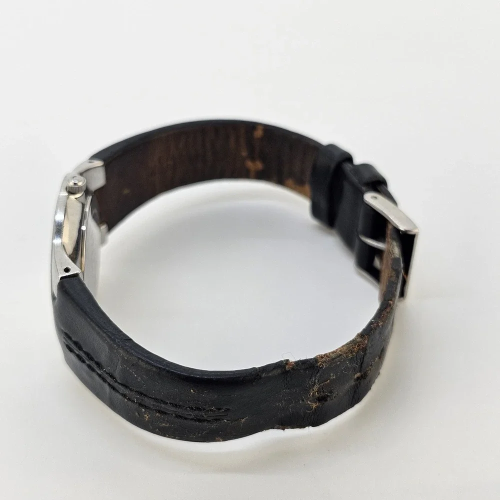 Skagen Women's Watch 28MM Cream Dial Brown Leather Bands NEW Battery READ
